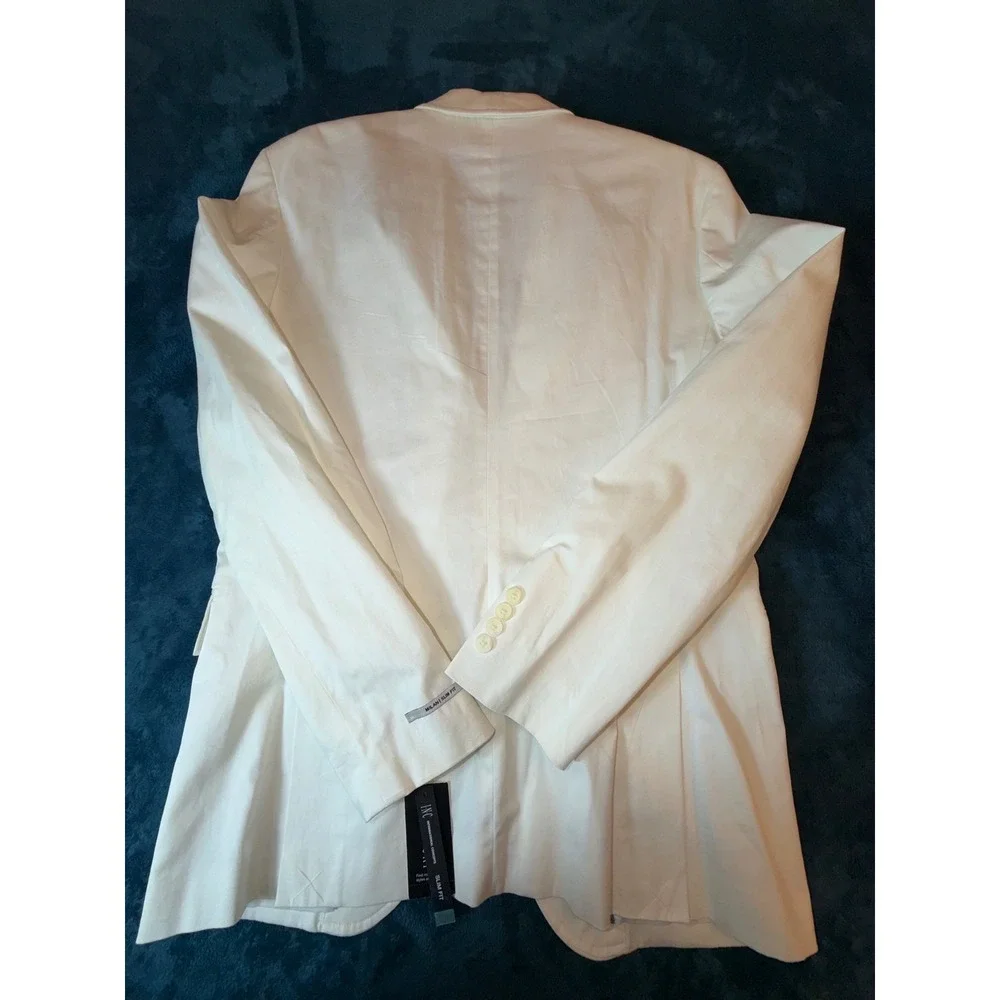 INC International Concepts Mens Milani Slim Fit Blazer White Sport Coat Medium